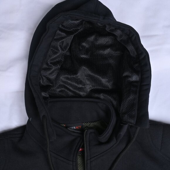 RIDERACT Black Mens Hoodie Motorbike Hoodie with Armors Size 3XL Best Summer - Picture 7 of 10